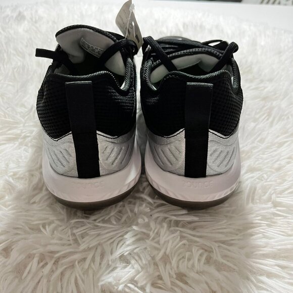 NEW ADIDAS SOFTBALL CLEATS WOMENS 7.5 PURE HUSTLE BLACK SILVER SPARKLE EG5634 - Picture 7 of 9